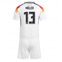 Maglie da calcio Germania Thomas Muller #13 Prima Maglia Bambino Europei 2024 Manica Corta (+ Pantaloni corti)